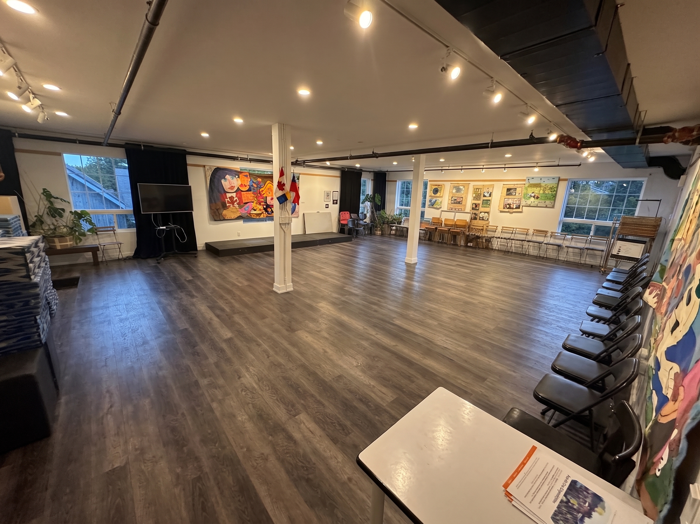 Dance floor inside Neruda Arts